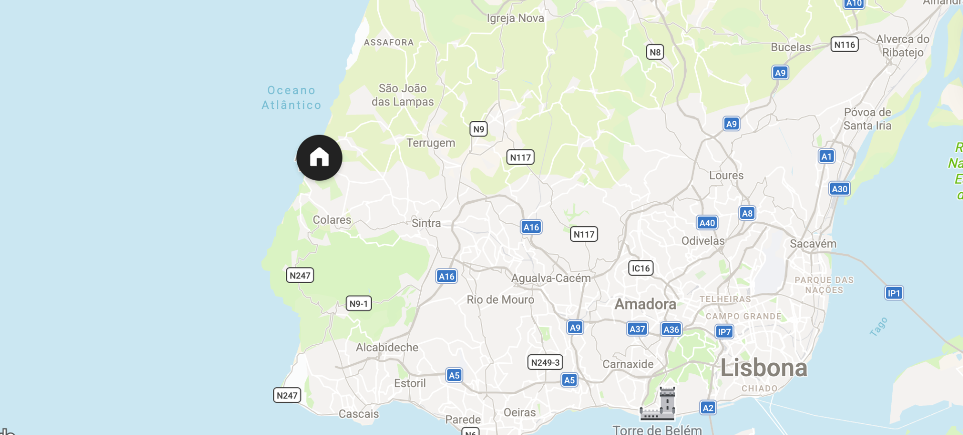 Villa location near Lisbon